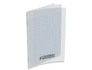 Cahier piqué conquérant classique couverture polypropylène rigide transparente a5+ 17x22cm 48 pages 90g séyès — Non classé