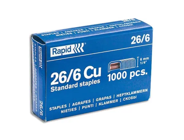 Rapid Agrafes Standard 26/6, galvanisé — Fournitures