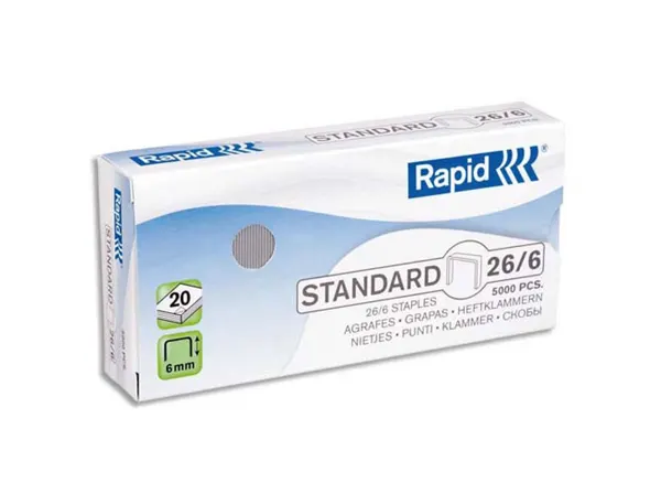 Rapid Agrafes Standard 26/6, galvanisé — Fournitures