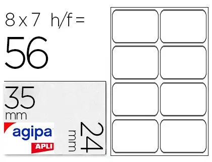 APLI Etiquette multi-usage, 24 x 35 mm, blanc — Fournitures