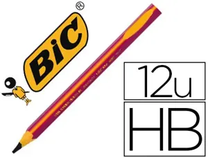 Crayon graphite bic d'apprentissage corps triangulaire mine ultra-solide hb 4mm coloris rose — Non classé