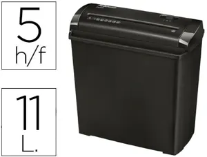 Destructeur fellowes p25s 11l occasionnel standard vitesse 2.5min a4 coupe droite 7mm 11l 286x153x299mm 1.63kg — Non classé
