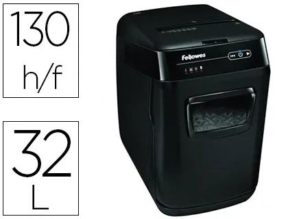Destructeur fellowes automax 150c coupe croisée 4x51mm a4 confidentiel détruit trombones agrafes 32l 344x516x540mm 14kg —…