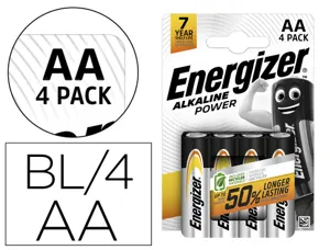 Pile energizer alcaline power i.c.e. lr06 taille aa blister 4 unités — Non classé