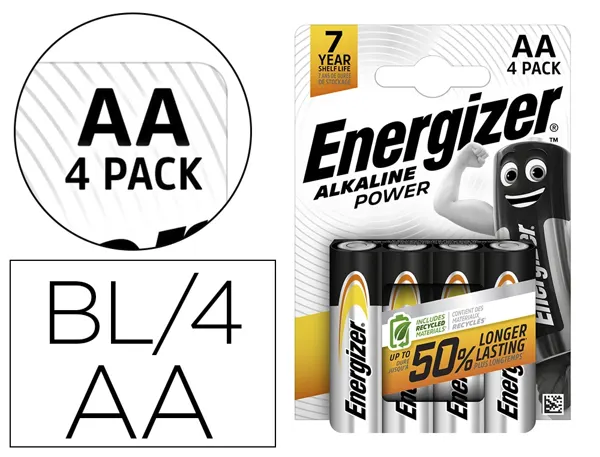 Pile energizer alcaline power i.c.e. lr06 taille aa blister 4 unités — Non classé