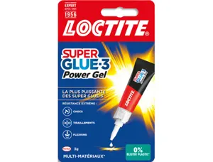 Colle rapide loctite power flex puissante séchage ultra rapide multi-matériaux enrichie caoutchouc tube 3g — Non classé