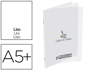 Cahier dessin oxford couverture polypropylène transparent a5+ 17x22cm 32 pages papier dessin uni — Non classé