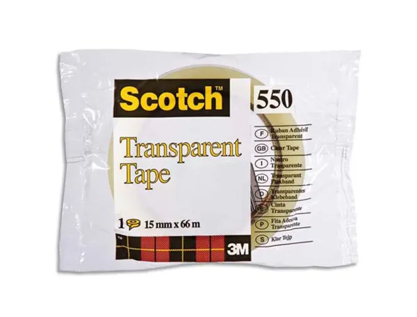 Ruban adhésif scotch transparent résistant 15mmx66m sachet — Non classé