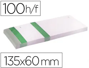 Bloc vendeur liderpapel 2 coupons détachables 100 feuilles 60x135mm papier blanc bande couleur coloris vert — Non classé