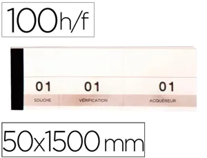 Bloc liderpapel passe partout papier microperforé 3 coupons détachables 50x150mm 100 feuilles triplis — Non classé