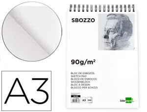 Bloc spirale liderpapel esquisses uni 90g/m2 a3 100f — Non classé