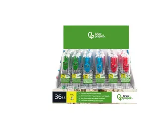 Compas liderpapel scolaire circonférence 34cm longueur 11.5cm protecteur pointe mine 2mm coloris assortis étui plastique —…