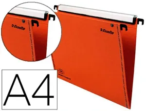 Dossier suspendu esselte vmg kraft orange 240g tiroir entraxe 330mm h250mm fond v porte-étiquette large boîte 25 unités —…