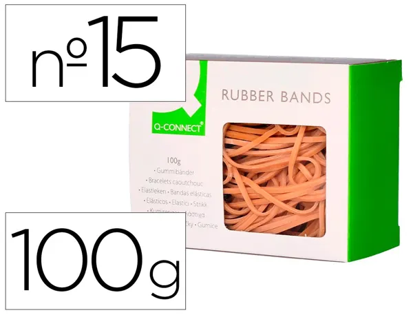 Bracelet caoutchouc q-connect n.15 150x2mm boîte fenêtre 100g — Non classé