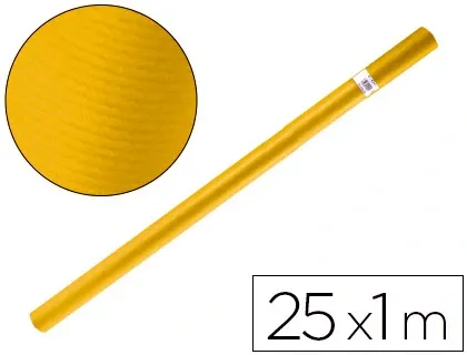 Papier kraft liderpapel 65g/m2 unicolore jaune or rouleau 1x25m — Non classé