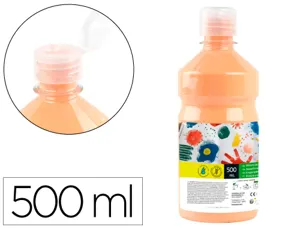 Gouache scolaire liderpapel liquide lavable fermeture sécurité brillante coloris chair flacon 500ml — Non classé