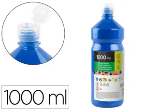 Gouache scolaire liderpapel liquide lavable fermeture sécurité brillante coloris bleu marine flacon 1000ml — Non classé