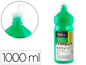 Gouache scolaire liderpapel liquide lavable fermeture sécurité brillante coloris vert flacon 1000ml — Non classé