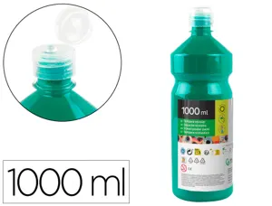 Gouache scolaire liderpapel liquide lavable fermeture sécurité brillante coloris vert foncé flacon 1000ml — Non classé