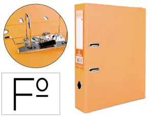 Classeur levier liderpapel documenta a4+ carton remborde dos 75mm rado metallique      coloris orange — Non classé