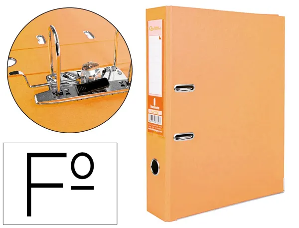 Classeur levier liderpapel documenta a4+ carton remborde dos 75mm rado metallique      coloris orange — Non classé