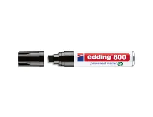 Marqueur permanent edding 800 pointe biseautee tracee 4 a   12mm coloris noir — Non classé