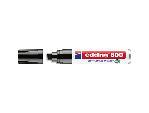 Marqueur permanent edding 800 pointe biseautee tracee 4 a   12mm coloris noir — Non classé