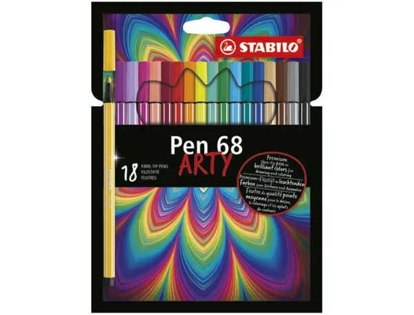 Feutre de dessin stabilo pen 68 arty etui carton de 18 — Non classé