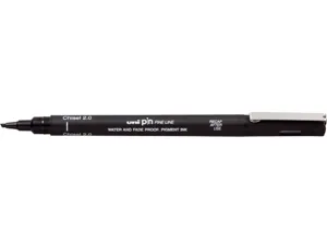 Feutre technique uniball calibrees  pointes biseau     2mm coloris noir — Non classé
