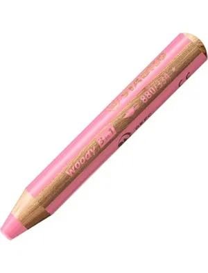 Crayon stabilo woody 3 in 1 multi-talents coloris rose    pastel — Non classé