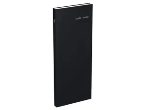 LECAS Agenda journalier Long Travers 2027, 140 x 350 mm,noir — Agendas planning