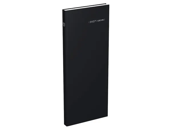 LECAS Agenda journalier Long Travers 2027, 140 x 350 mm,noir — Agendas planning