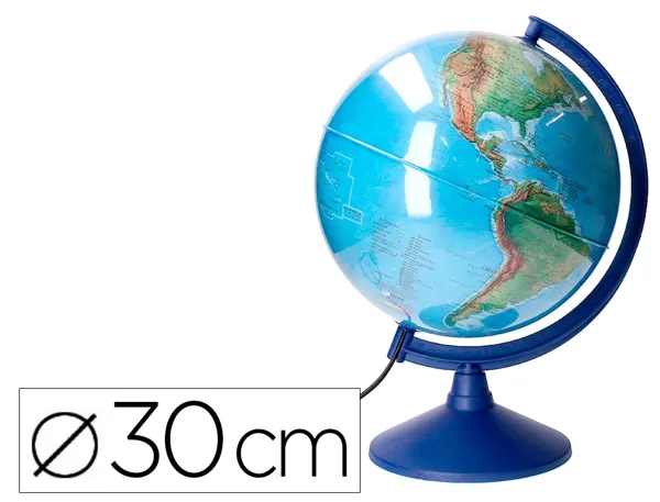 Globe terrestre antartik lumineux carte physique et    politique effaçable diametre  30 cm — Non classé
