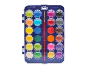 Aquarelle liderpapel avec palette et pinceau inclus 24  coloris assortis — Non classé