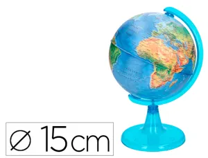 Globe terrestre liderpapel carte physique fr             diametre 15 cm — Non classé