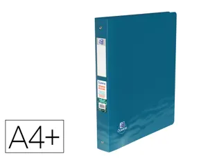 Classeur hamelin oxford school life oceanis a4+ dos   40 mm 4 anneaux rond          polypropylene recycle opaque — Non classé