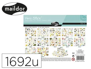 Mini Stick Maildor 21x16 cm 12 Themes Varies Sachet 48 Planches 1692 Unites — Activités artistiques