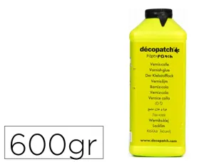 Vernis colle decopatch satine tous support sechage rapide   coloris transparent bouteille 600gr — Non classé