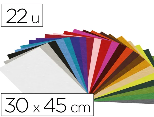 Feutrine innspiro acrylique 1 mm 30x45cm coloris assortis   22 coupons — Non classé