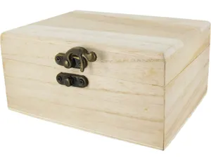 Boite A The O'color Bois A Decorer 2 Compartiments Fermeture Loquet Metal Coloris Naturel 14,5x11x7cm, LA FRANÇAISE DES…