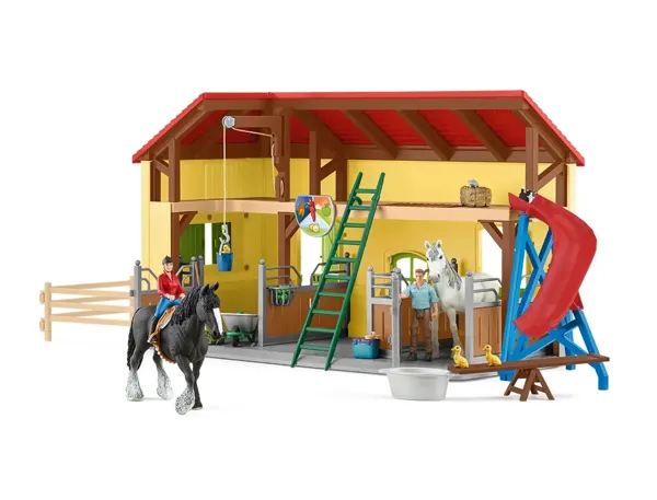 Boite de jeux schleich farm world ecurie avec grenier a foin et animaux — Non classé