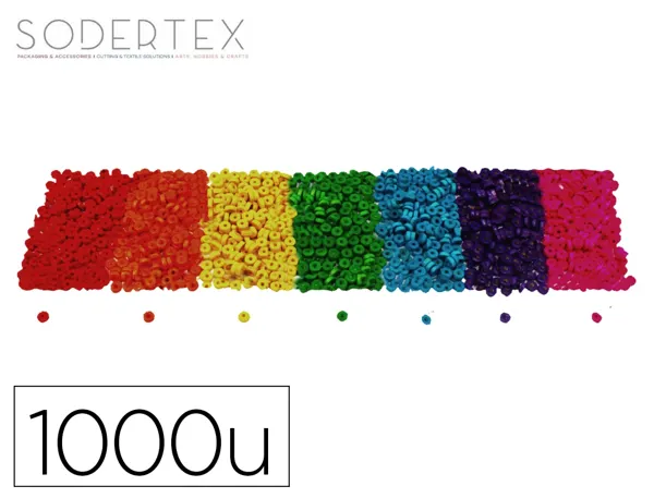 Perles sodertex rondelle bois 3x8mm coloris assortis pack   1000 unites — Non classé
