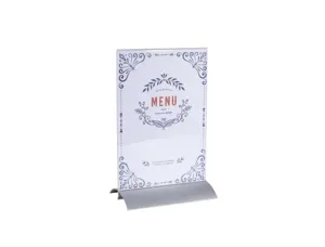 Porte-visuel exacompta acrylique vertical a4 socle   aluminium coloris cristal — Non classé