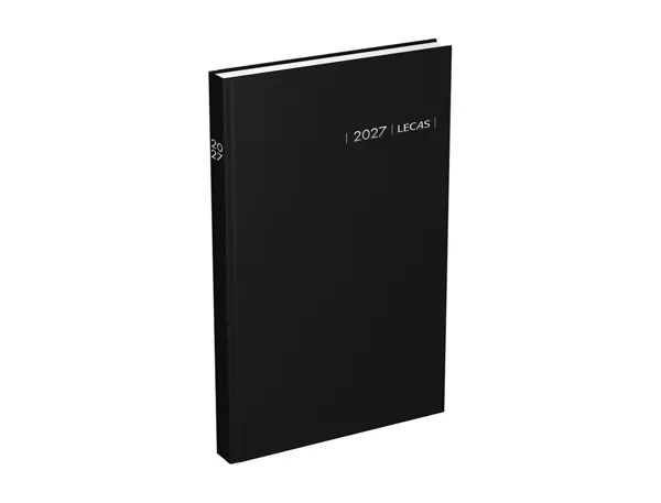 LECAS Agenda Carré 2 jours Travers, 140 x 220 mm, 2027, noir — Agendas planning