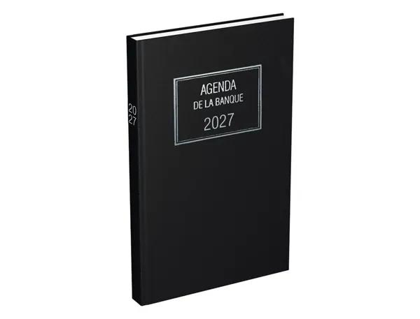 LECAS Agenda de La Banque Large, 180 x 290 mm, 2027, noir — Agendas planning