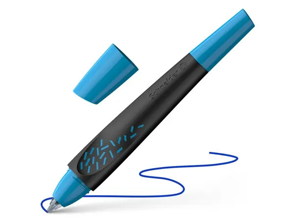 Roller a cartouche schneider breeze grip antiderapant      trait moyen encre bleu royal  effacable coloris noir-bleu — Non…