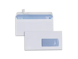 Enveloppes blanches dl 80g f45adhesives pefc eco 110x220mm  boite de 500 unites — Non classé
