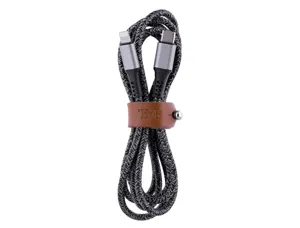 Cable t'nb premium usb-c/lightning 1,5m nylon    rpet connecteur metal coloris noir — Non classé
