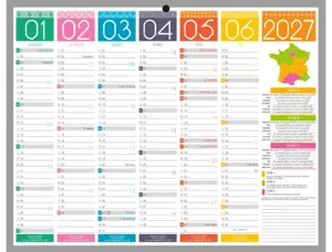 Calendrier bancaire bouchut 2027 tendance mini 6 mois     recto/verso 1 trou 210x265mm — Non classé