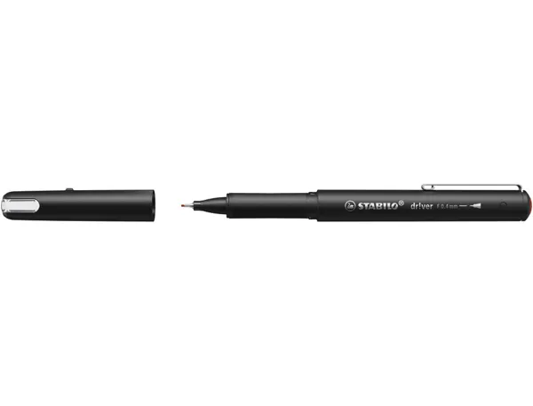 Stylo-feutre stabilo driver pointe fine trait 0,4mm encre rouge — Non classé